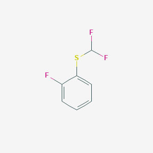 molecular formula C7H5F3S B8687657 Difluoromethyl 2-fluorophenyl sulphide 