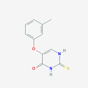 molecular formula C11H10N2O2S B8687665 2-Thioxo-5-(m-tolyloxy)-2,3-dihydropyrimidin-4(1H)-one 