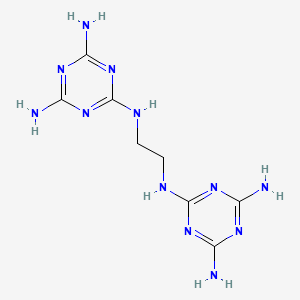 molecular formula C8H14N12 B8687697 N,N'''-Ethylenebis(1,3,5-triazine-2,4,6-triamine) CAS No. 42445-78-3