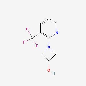 molecular formula C9H9F3N2O B8687717 1-(3-(Trifluoromethyl)pyridin-2-yl)azetidin-3-ol 
