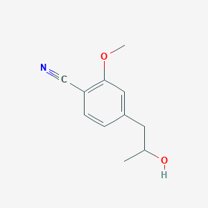 molecular formula C11H13NO2 B8687731 4-(2-Hydroxypropyl)-2-methoxybenzonitrile 