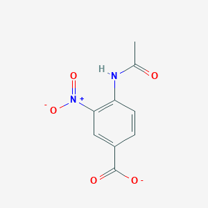 molecular formula C9H7N2O5- B8687768 4-Acetamido-3-nitrobenzoate 