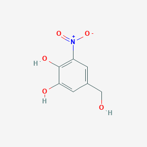molecular formula C7H7NO5 B8687774 5-(Hydroxymethyl)-3-nitrobenzene-1,2-diol CAS No. 116314-71-7