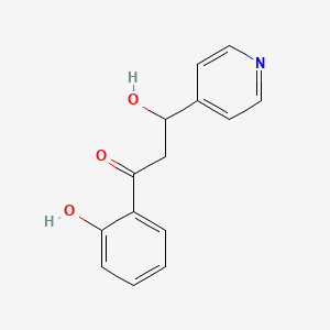 molecular formula C14H13NO3 B8687842 1-(2-Hydroxyphenyl) 3-(4-pyridyl) 3-hydroxy 1-propanone CAS No. 2875-26-5