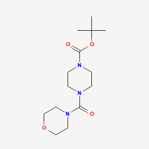 molecular formula C14H25N3O4 B8687848 Tert-butyl 4-(morpholine-4-carbonyl)piperazine-1-carboxylate CAS No. 163587-60-8