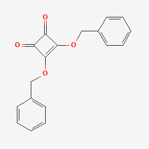 molecular formula C18H14O4 B8687867 3,4-Dibenzyloxycyclobut-3-ene-1,2-dione 