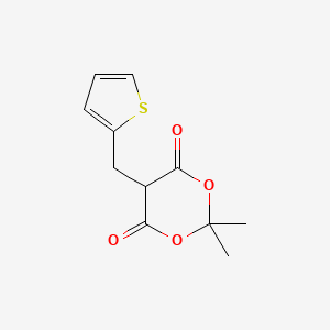 molecular formula C11H12O4S B8687874 2,2-Dimethyl-5-(thiophen-2-ylmethyl)-1,3-dioxane-4,6-dione CAS No. 126476-10-6
