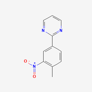 molecular formula C11H9N3O2 B8687959 2-(4-Methyl-3-nitrophenyl)pyrimidine 