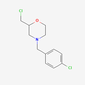 molecular formula C12H15Cl2NO B8688012 Morpholine, 2-(chloromethyl)-4-[(4-chlorophenyl)methyl]- CAS No. 174560-81-7