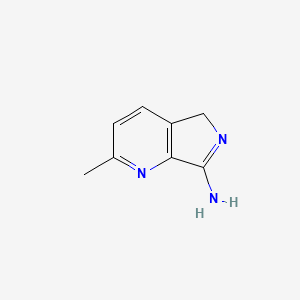 molecular formula C8H9N3 B8688030 2-methyl-5H-pyrrolo[3,4-b]pyridin-7-amine 