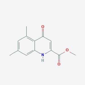 molecular formula C13H13NO3 B8688038 Methyl 5,7-dimethyl-4-oxo-1,4-dihydroquinoline-2-carboxylate 