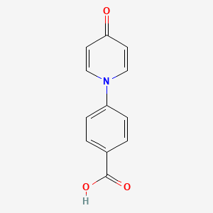 molecular formula C12H9NO3 B8688119 4-(4-oxo-4H-pyridin-1-yl)benzoic acid 