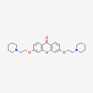 9H-Xanthen-9-one, 3,6-bis(2-(piperidino)ethoxy)-