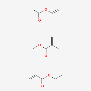 molecular formula C14H22O6 B8688149 2-Methyl-2-propenoic acid methyl ester polymer with ethenyl acetate and ethyl 2-propenoate CAS No. 25767-84-4