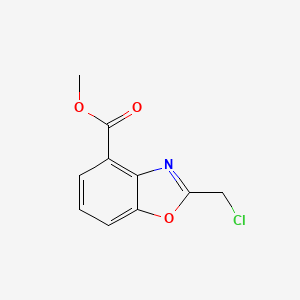 molecular formula C10H8ClNO3 B8688161 Methyl 2-(chloromethyl)benzo[d]oxazole-4-carboxylate 