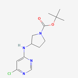 molecular formula C13H19ClN4O2 B8688197 tert-Butyl 3-((6-chloropyrimidin-4-yl)amino)pyrrolidine-1-carboxylate 