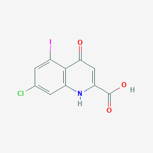 molecular formula C10H5ClINO3 B8688206 7-CHLORO-5-IODO-4-OXO-1H-QUINOLINE-2-CARBOXYLIC ACID CAS No. 123157-60-8