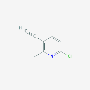 molecular formula C8H6ClN B8688228 6-Chloro-3-ethynyl-2-methylpyridine 