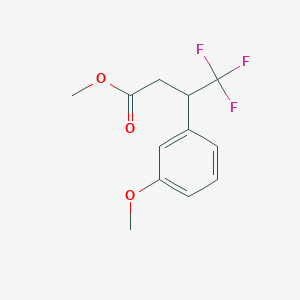 molecular formula C12H13F3O3 B8688236 Methyl 4,4,4-trifluoro-3-(3-methoxyphenyl)butanoate 