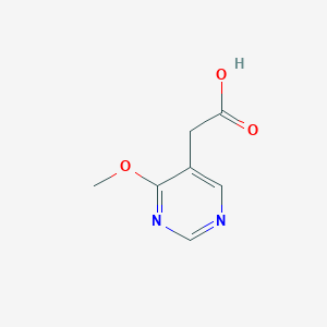 molecular formula C7H8N2O3 B8688309 2-(4-Methoxypyrimidin-5-yl)acetic acid 