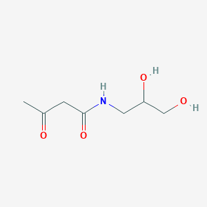 molecular formula C7H13NO4 B8688330 N-(2,3-Dihydroxypropyl)-3-oxobutanamide CAS No. 160173-41-1
