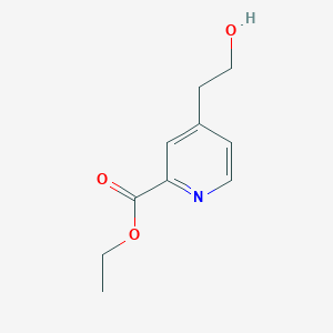 molecular formula C10H13NO3 B8688342 Ethyl 4-(2-hydroxyethyl)picolinate 