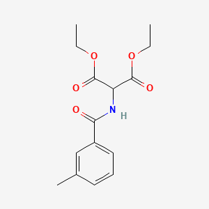 molecular formula C15H19NO5 B8688343 Diethyl 2-(3-methylbenzamido)malonate 