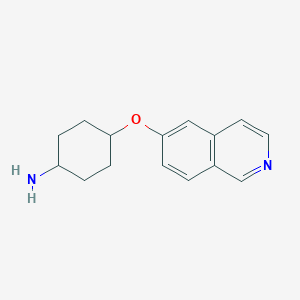 molecular formula C15H18N2O B8688356 Trans-4-(isoquinolin-6-yloxy)cyclohexanamine 