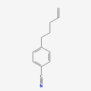 molecular formula C12H13N B8688412 Benzonitrile, 4-(4-pentenyl)- CAS No. 95063-00-6