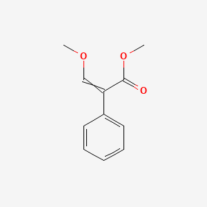 molecular formula C11H12O3 B8688461 Methyl 3-methoxy-2-phenyl-2-propenoate CAS No. 6460-86-2