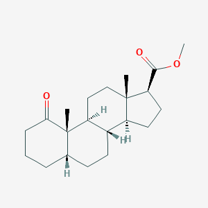molecular formula C21H32O3 B086885 5beta-Androstane-17beta-carboxylic acid, 1-oxo-, methyl ester CAS No. 15173-62-3