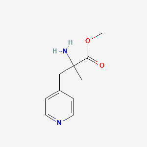 molecular formula C10H14N2O2 B8688518 Methyl 2-amino-2-methyl-3-pyridin-4-ylpropanoate 