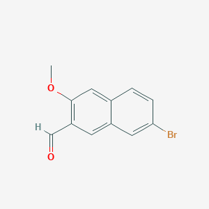 molecular formula C12H9BrO2 B8688572 7-Bromo-3-methoxy-2-naphthaldehyde 