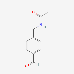 molecular formula C10H11NO2 B8688741 N-[(4-Formylphenyl)methyl]acetamide 