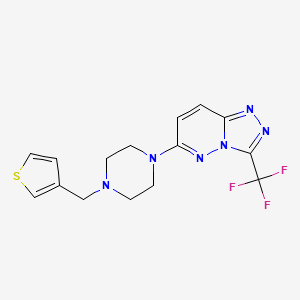 1-[(Thiophen-3-yl)methyl]-4-[3-(trifluoromethyl)-[1,2,4]triazolo[4,3-b]pyridazin-6-yl]piperazine