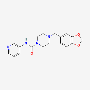4-[(2H-1,3-benzodioxol-5-yl)methyl]-N-(pyridin-3-yl)piperazine-1-carboxamide