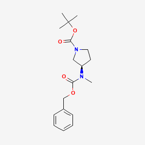 molecular formula C18H26N2O4 B8688866 tert-Butyl (R)-3-(N-benzyloxycarbonyl-N-methylamino)pyrrolidine-1-carboxylate 