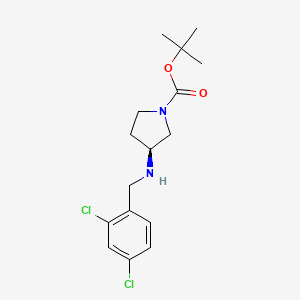 molecular formula C16H22Cl2N2O2 B8688870 (S)-tert-Butyl 3-((2,4-dichlorobenzyl)amino)pyrrolidine-1-carboxylate 