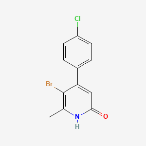molecular formula C12H9BrClNO B8688963 5-bromo-4-(4-chlorophenyl)-6-methylpyridin-2(1H)-one CAS No. 917969-72-3