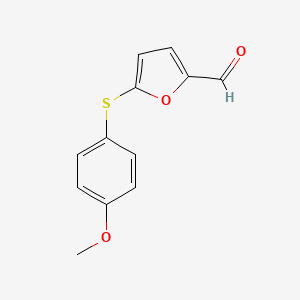 molecular formula C12H10O3S B8688975 2-Furancarboxaldehyde, 5-[(4-methoxyphenyl)thio]- CAS No. 56656-93-0