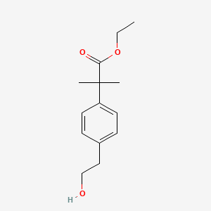 molecular formula C14H20O3 B8689004 Ethyl 2-(4-(2-hydroxyethyl)phenyl)-2-methylpropanoate CAS No. 1181267-31-1