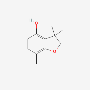 molecular formula C11H14O2 B8689108 3,3,7-Trimethyl-2,3-dihydro-1-benzofuran-4-ol 