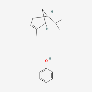 molecular formula C16H22O B8689166 Phenol;2,6,6-trimethylbicyclo[3.1.1]hept-2-ene CAS No. 123339-37-7