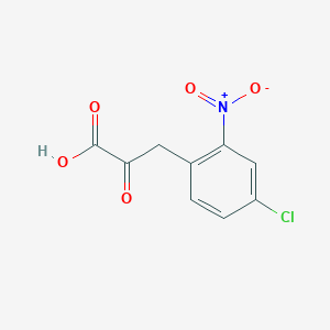 molecular formula C9H6ClNO5 B8689171 3-(4-Chloro-2-nitrophenyl)-2-oxopropanoic acid 