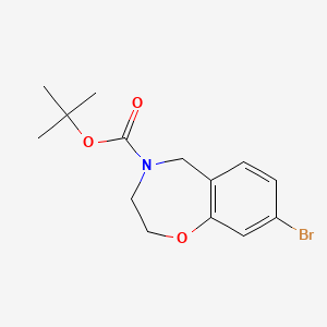 molecular formula C14H18BrNO3 B8689186 tert-butyl 8-bromo-2,3-dihydrobenzo[f][1,4]oxazepine-4(5H)-carboxylate 