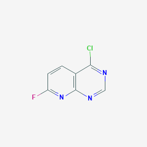 molecular formula C7H3ClFN3 B8689202 4-Chloro-7-fluoropyrido[2,3-d]pyrimidine CAS No. 175358-00-6