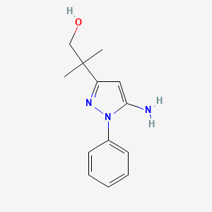 2-(5-amino-1-phenyl-1H-pyrazol-3-yl)-2-methylpropan-1-ol
