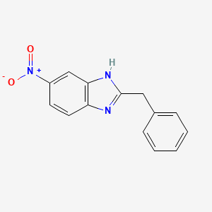 molecular formula C14H11N3O2 B8689225 2-Benzyl-5-nitro-1H-benzimidazole CAS No. 7189-72-2