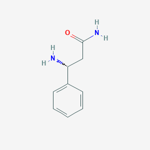 molecular formula C9H12N2O B8689248 (3R)-3-amino-3-phenylpropanamide 