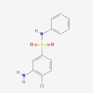 molecular formula C12H11ClN2O2S B086893 3-amino-4-chloro-N-phenylbenzenesulfonamide CAS No. 94160-04-0